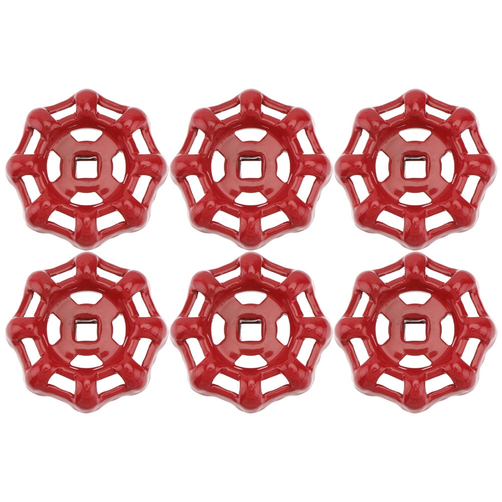 Frcolor 6pcs Cast Iron Handle Hand Wheel Shutoff Handles for Water Pipe ...