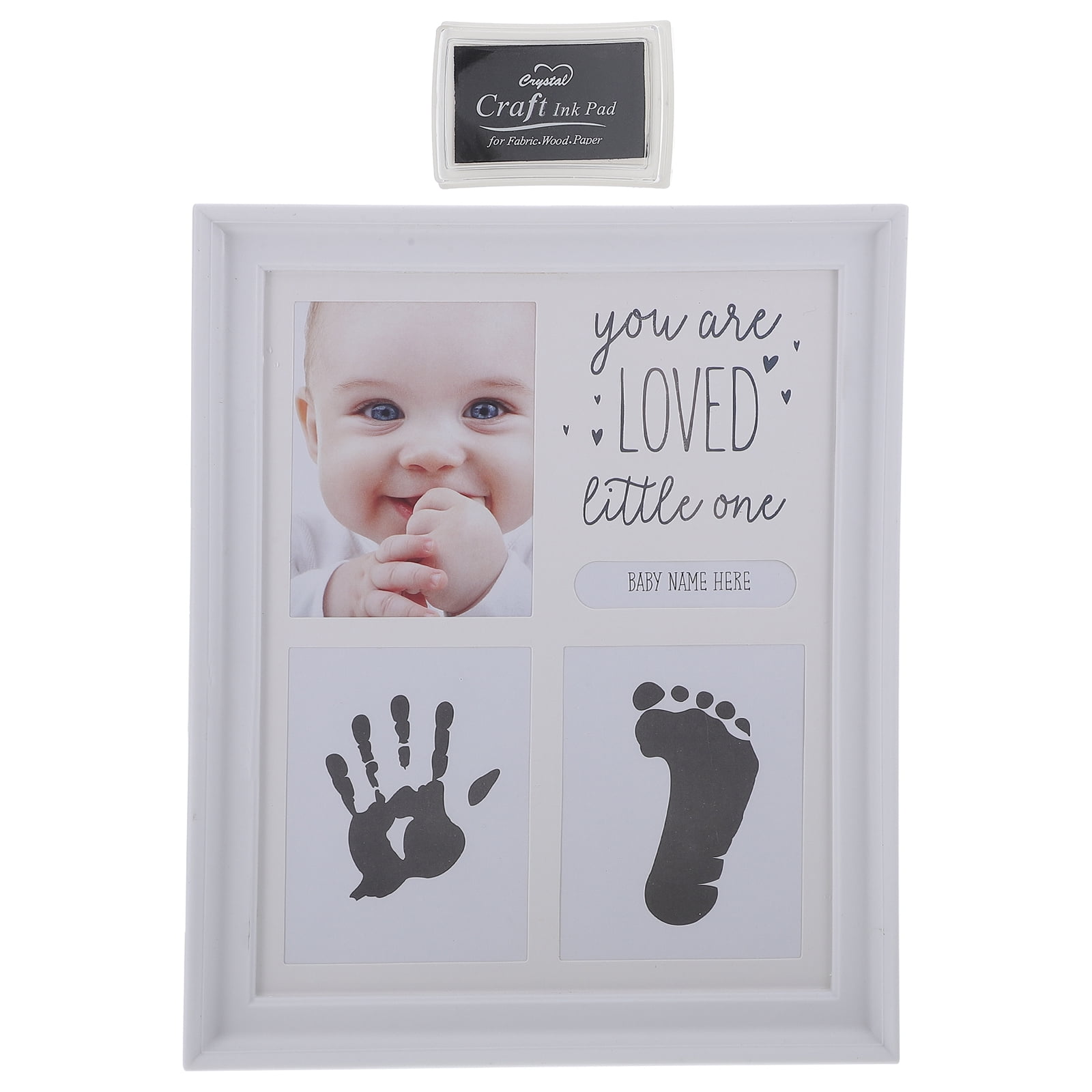 KeaBabies | Baby Handprint & Footprint Keepsake Solo Frame, Hunter Green | Maisonette