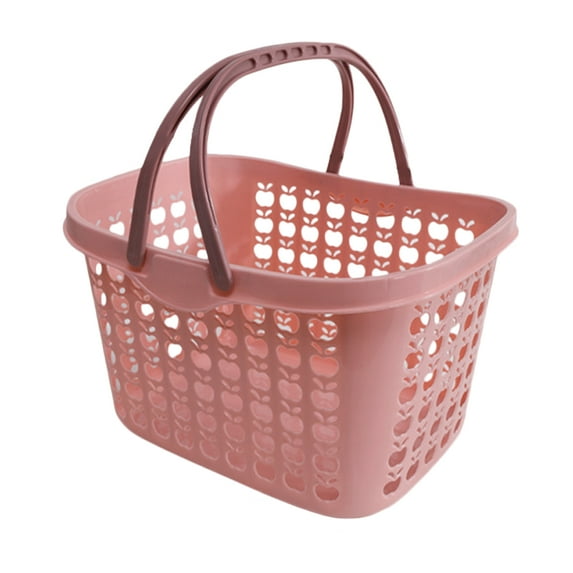 Frcolor Basket Storage Shopping Plastic Fruit Baskets Wire Organizer Handles Grocery Shower Bin Mesh  Tote Snacks Kitchen
