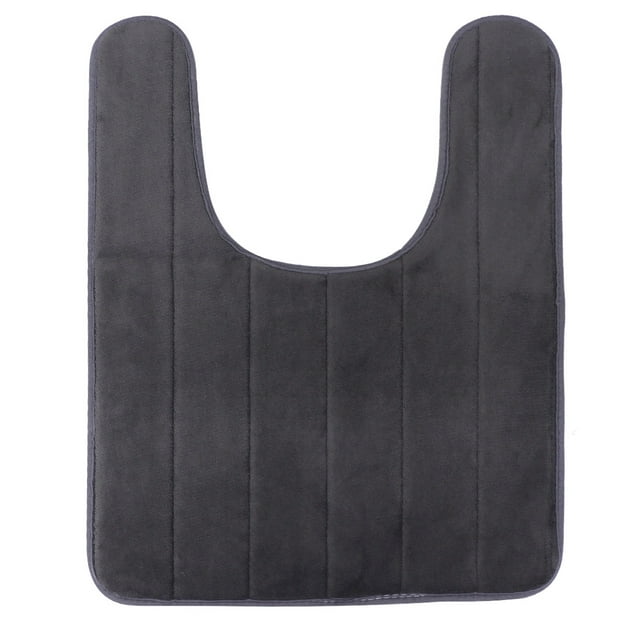 Frcolor Bathroom Toilet Mat Rug Rugs Bath U Memory Shaped Mats Set Grey