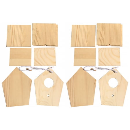 Frcolor Bird House House Box Parrot Wooden Kit Breeding Nesting Diy Outside Kids Painting Wild Feeder Wood Craft Hummingbird