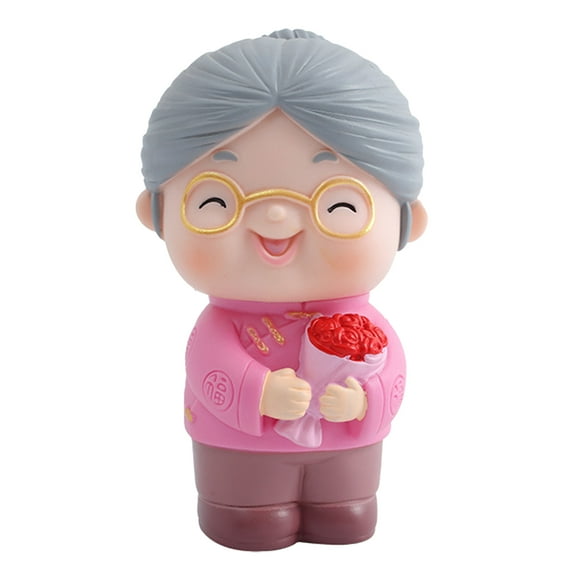 Frcolor Cake Figurine Topper Elder Ornament Elderly Figurines Parent Decor Couple Golden Marriage Shape Doll Insert