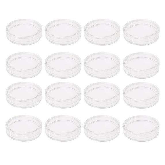 WASHWEPE Commemorative Coin Box Acrylic Transparent 20Pcs 1.8x1.8x0.3In