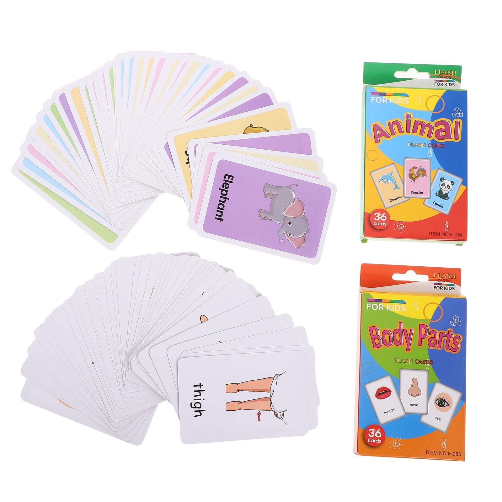 Frcolor Cards Flash Learning Toys Kids Animaltoddler Speech Educational ...