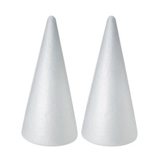  8-Pack Foam Cones (4X9.7in), Polystyrene Cone Shaped