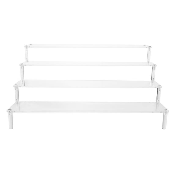 WASHWEPE Acrylic Display Riser Modern Multi Layered Large Capacity For Cosmetics Weddings 1Pack
