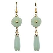 WASHWEPE Frcolor Ear Jewelry Flower Earrings Crystal Day Valentines San Rhinestone Jade Drops Gemstone Fashion Pendant Woman Decors