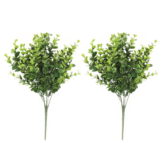 Frcolor Eucalyptus Stems Fake Leaves Bunch Artificial Faux Greenery Green Stem Leaf Shrubs Plants Branch Picks Stems