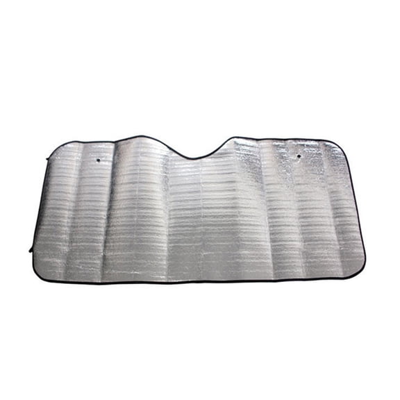 Frcolor Foldable Automotive Window Shades, Aluminum Silver, 130" x 60" x 0.30"