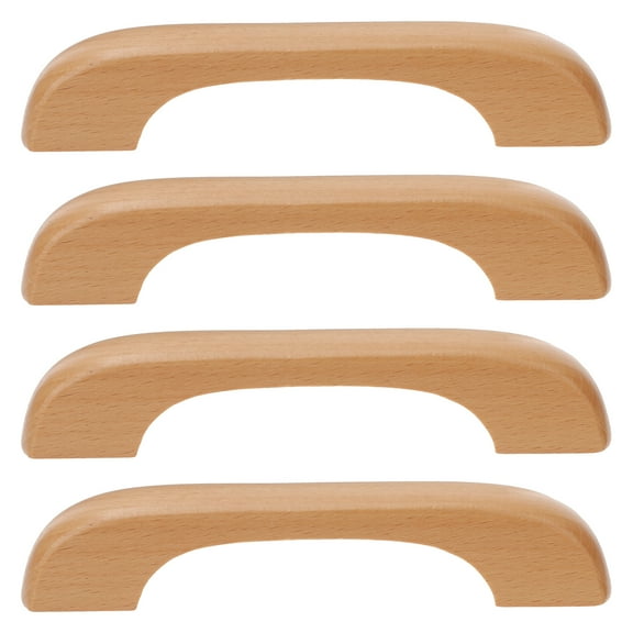 Frcolor Handles Wood Pulls Knobs Pull Drawer Kitchen Cabinet Cabinets Handle Cupboard Wooden Dresser Door Unfinished Furniture
