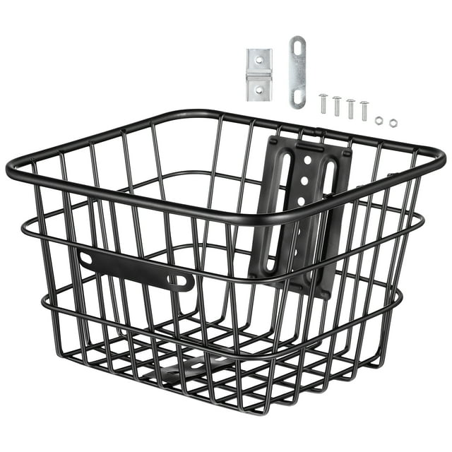Frcolor Iron Wire Basket Bike Front Basket Organizing Storage Basket