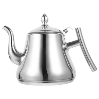 Stove Top Whistling Tea Kettle - Only Culinary Grade Stainless Steel Teapot  with Cool Touch Ergonomic Handle and Straight Pour Spout - Tea Maker  Infuser Strainer Included 
