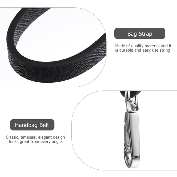WRISTBIQUE Replacement Strap Bag Wrist Strap Alloy Black 1Pack