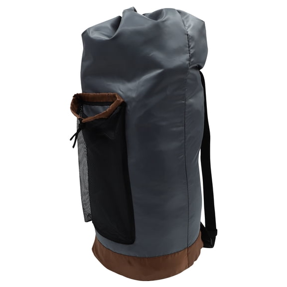 Frcolor Laundry Bag Backpack Drawstring Nylon Backpack Travel Dirty Clothes Organizers Shoulder Home Duffle Hamper