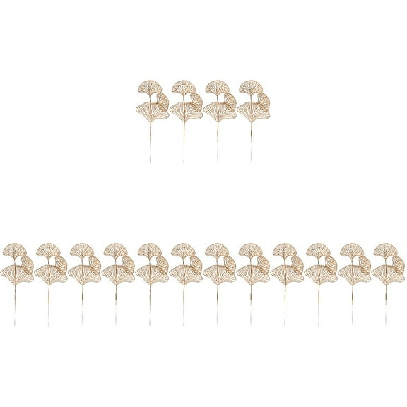 Frcolor Leaves Gold Fake Ginkgo Branches Leaves Tropical Table Decorations Decor Leaf Artificial Plant Christmas Party