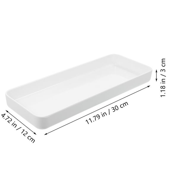 Frcolor Melamine White Vanity Tray Bathroom Vanity Top, 11.79 x 4.72 in