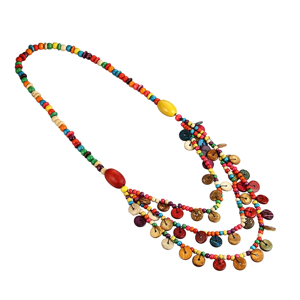 African Necklace,Beads Shawl Zulu Necklace & Boho - Wedding Fine Jewelry  Ethnic Style Hand-Woven Exaggerated Personality Necklace (E) : Amazon.in:  Jewellery