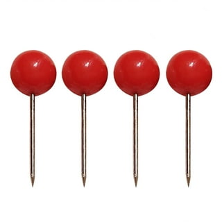 JAM Paper Push Pins, Red Pushpins, 100/Pack 