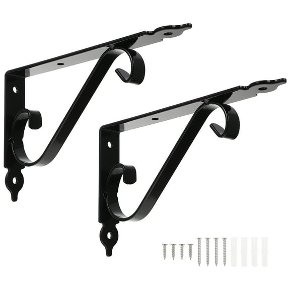 Frcolor Shelf Brackets Floating Brackets Bracket Wall Heavy Duty Corner Iron Mounting Decorative Bracket Black Support Angle