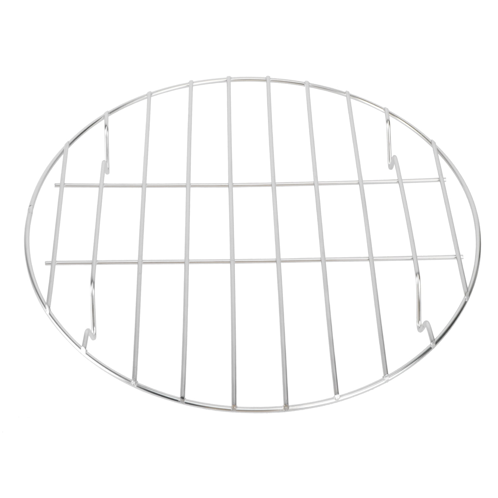 Frcolor Stainless Steel Meat Net Grilling Rack Round Portable Fish