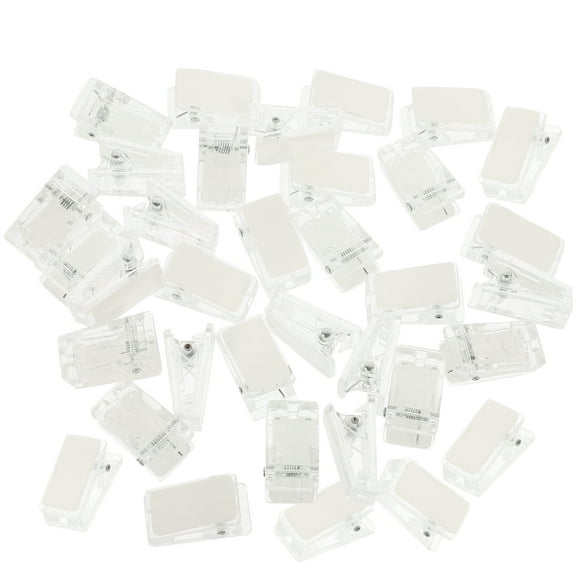 Frcolor Transparent Spring Binder Clips, Clear, 30 Count