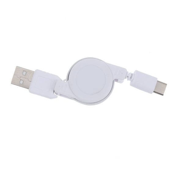 WASHWEPE Retractable Usb Cable White Usb 3.1 Charging Cable Plastic 1Pcs for Everyone
