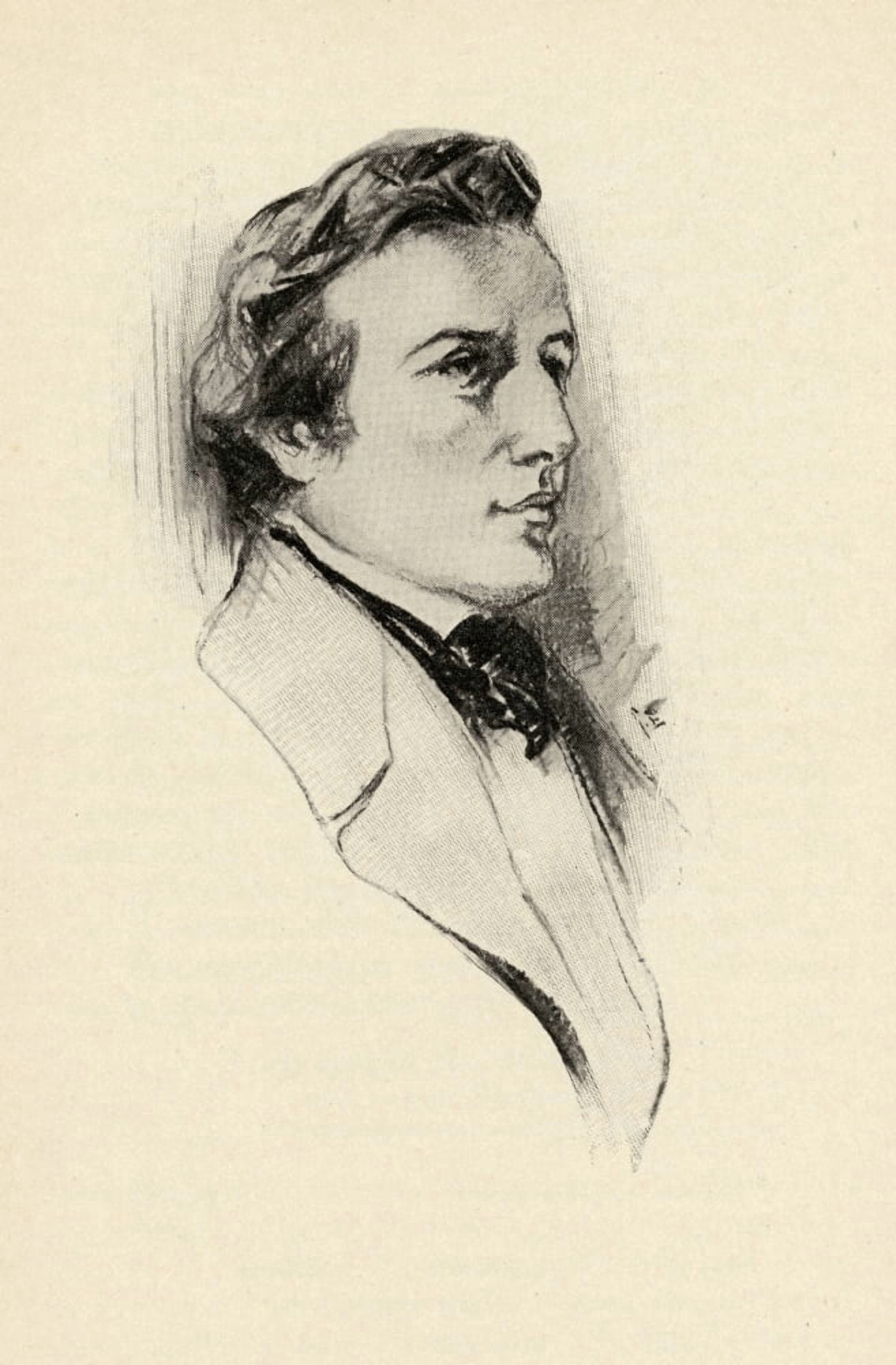 Frdric Fran???ois Chopin 1810-1849 Polish Composer And Outstanding Pianist Portrait By Chase Emerson American Artist 1874-1922 Canvas Art - Ken Welsh Design Pics (12 x 18)