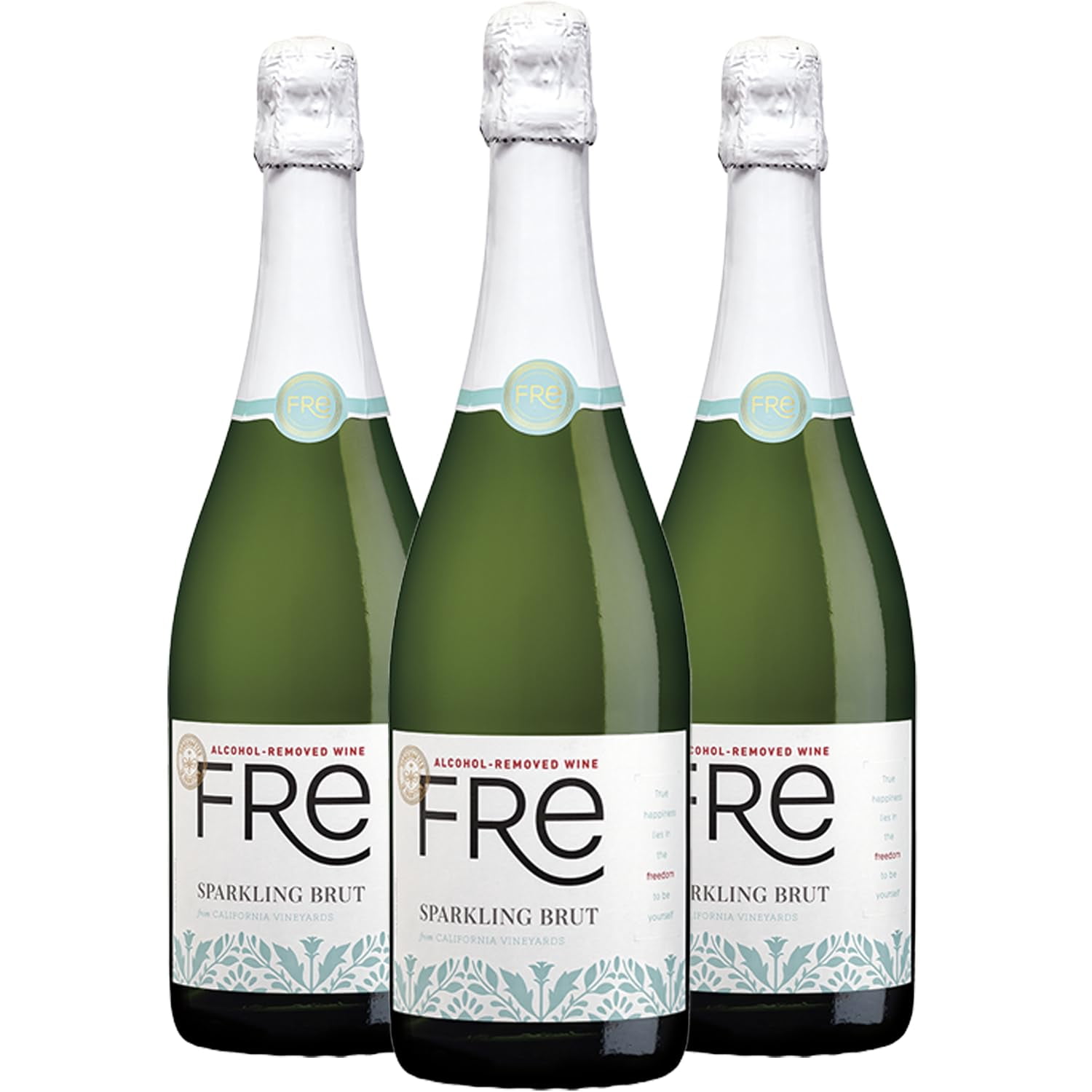 Fre Brut Non-alcoholic Champagne Wine - The best NA Brut on the market! (3 Bottles)