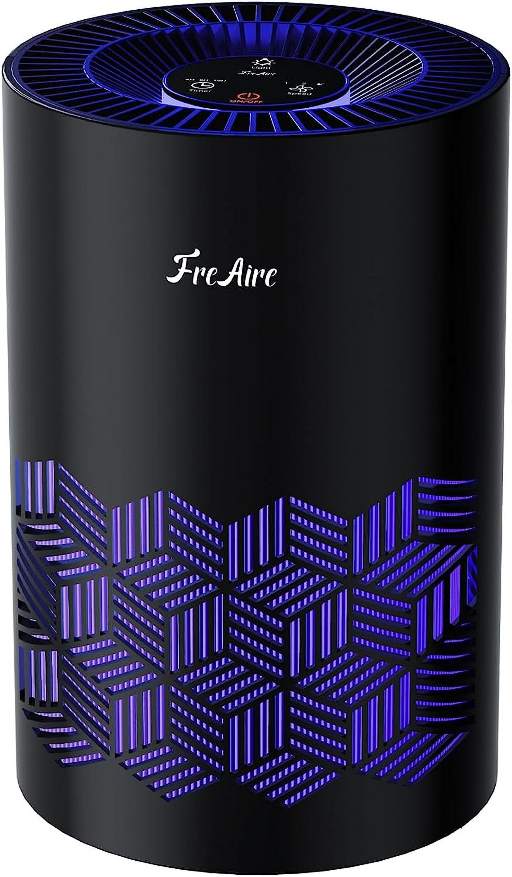 FreAire Black HEPA Air Purifier with RGB Lights