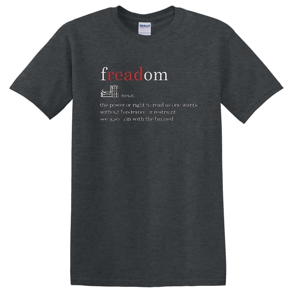 Freadom Definition Freedom To Read Book Lover Library Literacy T-Shirt Unisex, up to 5XL