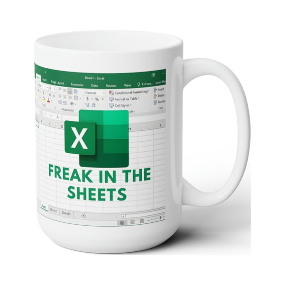 Freak In The Sheets Mug Funny Spreadsheet Mug for Accountant CPA Boss Gift