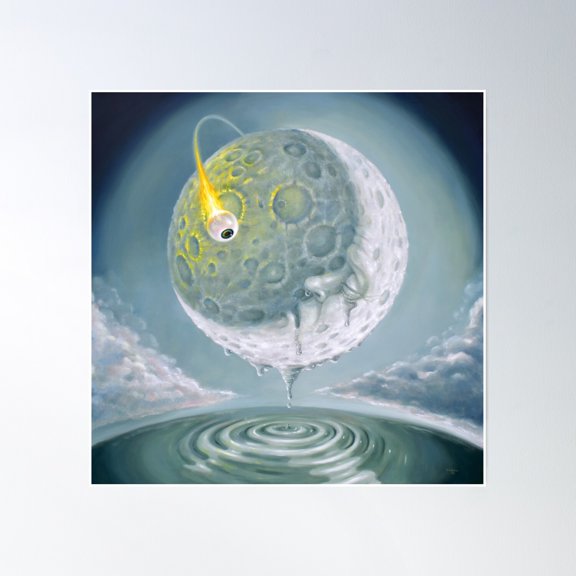 Freak Out In A Man-In-The-Moonage Daydream Poster Wall Art, Modern Wall Decor, 16x16 UNFRAMED