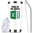 thumbnail image 1 of Freak in The Sheets Coffee Mug - Oh This Calls for A Spreadsheet Tumblers - Accountant Gifts for Boss - Funny Water Bottle for Accountant CPA - Spreadsheet Tumbler for Nerd Coworkers - 20 Oz Tumbler, 1 of 6