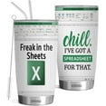 thumbnail image 1 of Freak In The Sheets Excel Mug, Freak in the Sheets Spreadsheet, Accounting Gift for Boss NA CPA,CFO, Coworkers, Men, Women,Accounting Graduation Gifts Excel Tumbler 20oz with Straw, 1 of 7