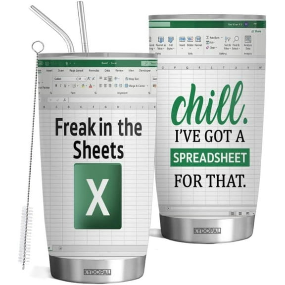 Freak In The Sheets Excel Mug, Freak in the Sheets Spreadsheet, Accounting Gift for Boss NA CPA,CFO, Coworkers, Men, Women,Accounting Graduation Gifts Excel Tumbler 20oz with Straw