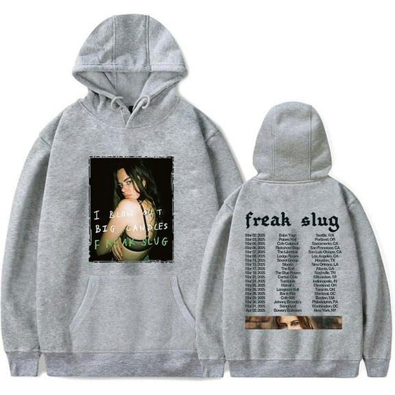 Freak Slug Big Candles Tour 2025 Merch Hoodie Pockets Drawstring Unisex Hooded Sweatshirt Fashion Clothing