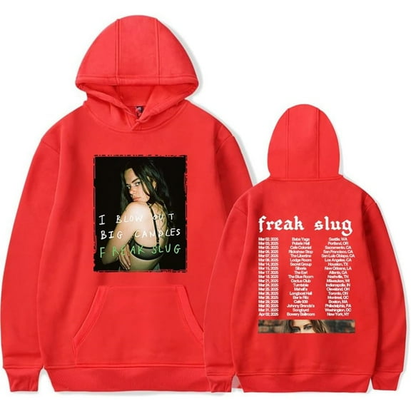 Freak Slug Big Candles Tour 2025 Merch Hoodie Pockets Drawstring Unisex Hooded Sweatshirt Fashion Clothing