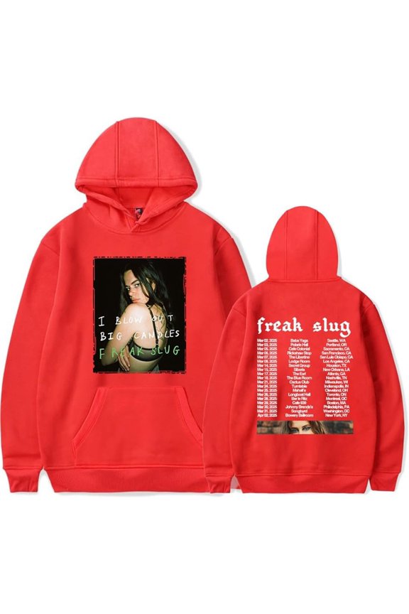 Freak Slug Big Candles Tour 2025 Merch Hoodie Pockets Drawstring Unisex Hooded Sweatshirt Fashion Clothing