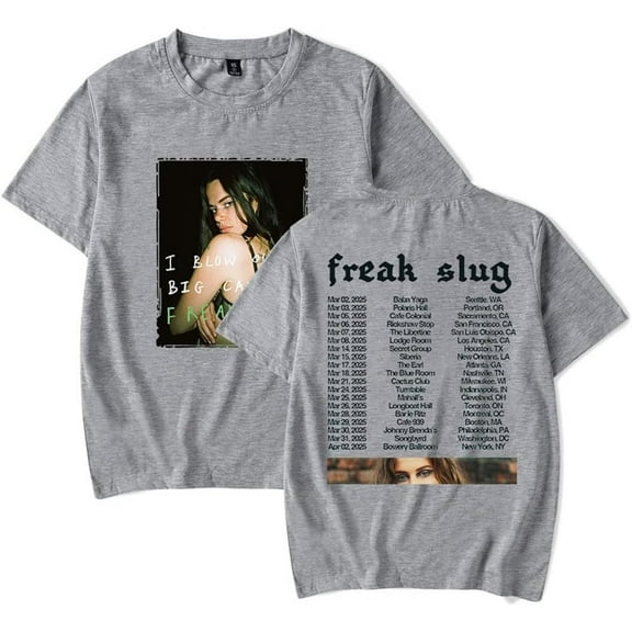 Freak Slug Big Candles Tour 2025 Merch Short Sleeve T-shirt Unisex Fashion Crew Neck Top
