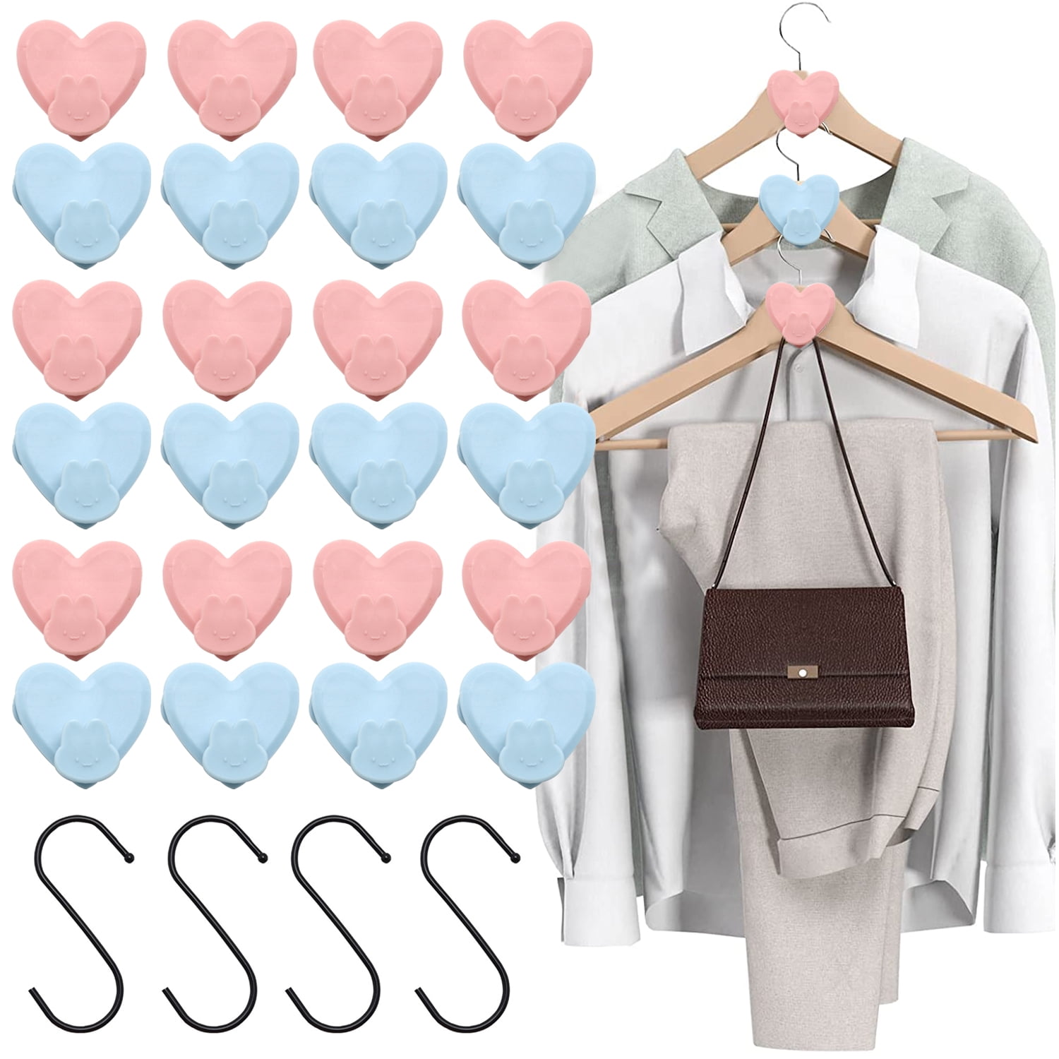 Freaki 24 Pcs Cascading Hanger Hook, Triangle Hanger Helpers, Space