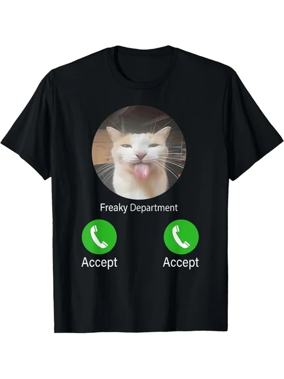 Freaky Department Funny Cat Men T-Shirt
