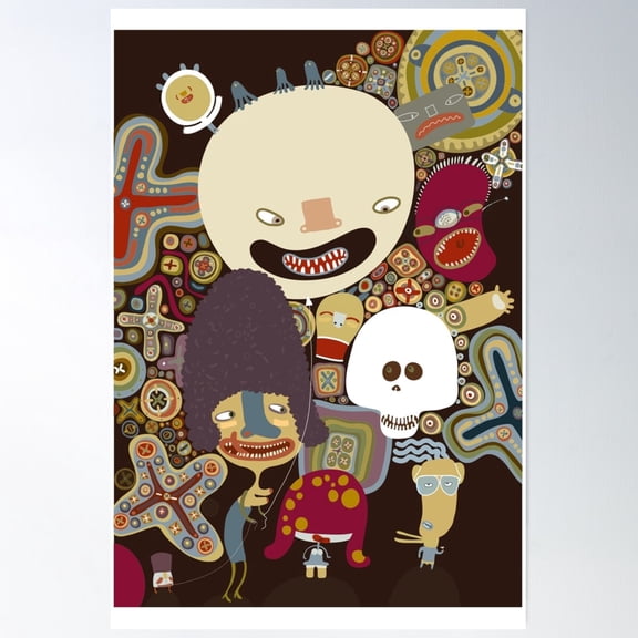 Freaky Figures Poster Wall Art, Modern Wall Decor For Living Room Bedroom, 24x36 UNFRAMED