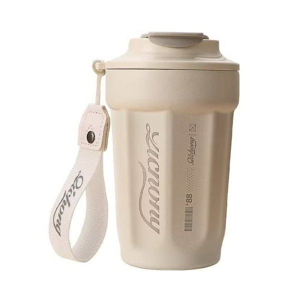 Freaswind 16 oz 316 Stainless Steel Vacuum Insulated Tumbler - Coffee Travel Mug Spill Proof with Lid - Thermos Cup for Keep Hot/Ice Coffee, Tea and Beer (White)