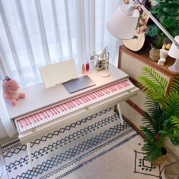 Freaswind 88-Key High Level Heavy Hammer Electric Piano Drawer Type Home Desk Electronic Piano with Piano Bench for Beginners/Intermediates/Seniors/Specialist