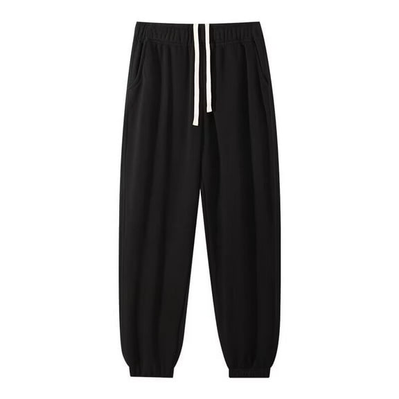 Freaswind Cotton Heavyweight Spring Autumn Winter Women's Casual Solid Sports Trousers Unisex Sweatpants Cropped Pants