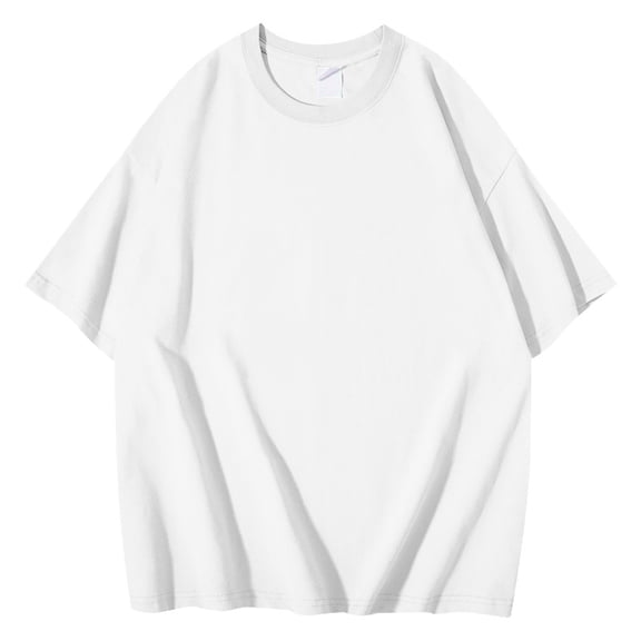 Freaswind Women's Oversized Solid Color Short Sleeve T-Shirt 240GSM Heavyweight Cotton Relaxed Fit Tee