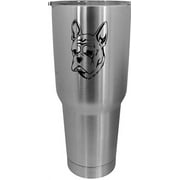 Frech Bulldog Alternate Dog Themed Etched 30oz Stainless Steel Tumbler