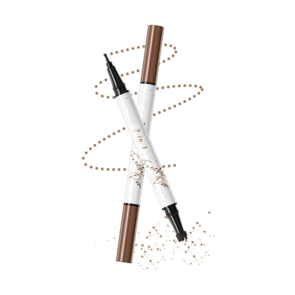 Freckle Pen, 3-Color Dual-Ended Fake Freckles Makeup Pencil, Waterproof Natural Brown Faux Freckle Stain, Light Medium Dark Shades, 1ml