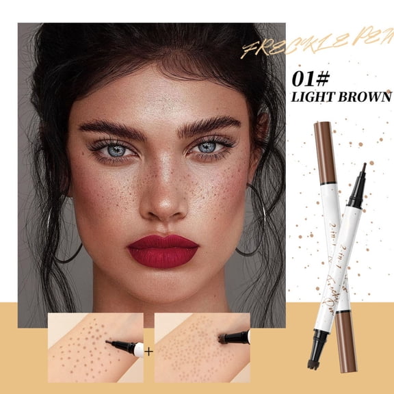 Freckle Pen Combo 3 Colors Light Medium Dark Brown Waterproof Faux Freckles Makeup Stain Pencil 1ml Birthday Holiday Present