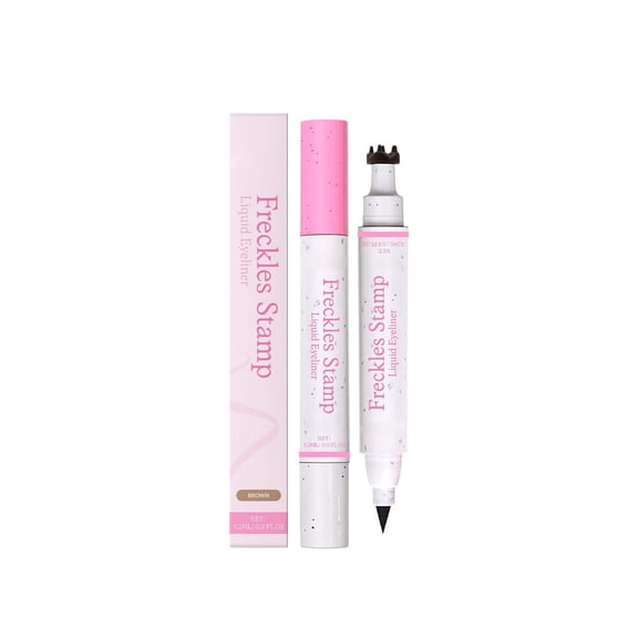 Freckle Pen,Freckle Stamp,3.2ml 2-in-1 Waterproof Eyeliner, Dual-Ended Precision Makeup Tool, Long-Lasting Smudge-Proof for Natural Sunkissed Freckles & Sharp Eye Looks(MulticolorB)